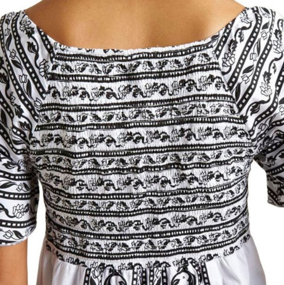 NWT WOMAN WITHIN PEASANT LOOK SMOCKED BABYDOLL TOP - Picture 3 of 3